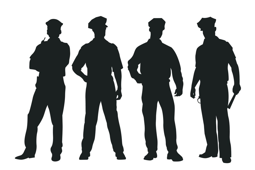 hand-drawn-policeman-silhouette